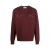 Sweat-shirt col rond coton rouge broderie Lanvin ton sur ton