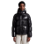 Doudoune capuche Abbaye nylon laqué noir logo Moncler éponge