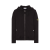 Sweat-shirt à capuche cardigan zippé coton noir flammé