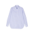 Chemise manche longue col italien popeline coton blanc bleu