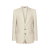 Veste Sicilia simple boutonnage col flèche laine beige