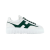 Baskets H Stripes cuir blanc patch logo vert