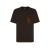 T-shirt manche courte Palermo coton marron poche poitrine cuir
