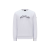 Sweat-shirt col rond coton blanc Moncler noir baveux
