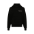 Hoodie coton noir logo brodé poitrine dos