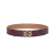 Ceinture réversible Anagram cuir bordeaux boucle dorée