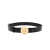 Ceinture Pebble cuir veau lisse noir boucle Gold