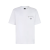 T-shirt manche courte coton blanc logo poche zippée