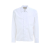 Chemise zippée coton blanc logo poche ton sur ton