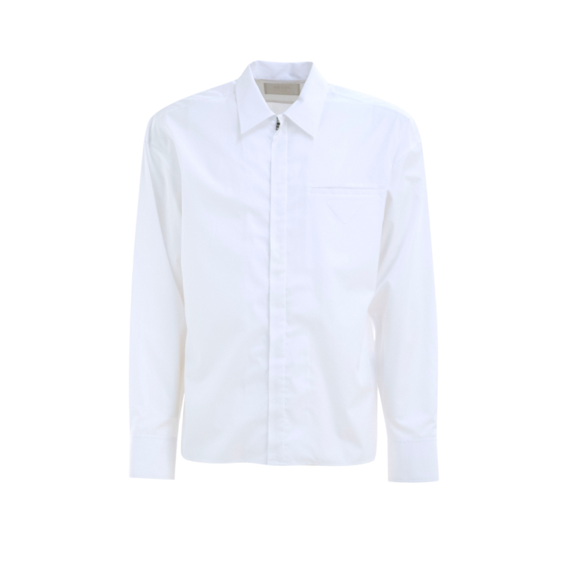 Chemise zippée coton blanc...