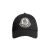 Casquette gabardine coton noir logo pixel blanc