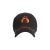 Casquette Burning Unity drill de coton noir et orange