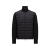 Cardigan zippé bi matière nylon laine noir logo manche