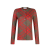 Cardigan bouton maille laine kaki marron carreaux check rouge