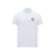 Polo manche courte coton piqué blanc logo pixel