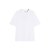 T-shirt col rond coton blanc broderie petit logo écriture