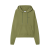 hoodie coton vert à logo imprimé croix noir glitch