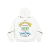 Hoodie Zippé molleton blanc cassé imprimé Not Been Done multicolore dos