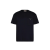 T-shirt col rond coton noir logo V métal