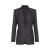 blazer à simple boutonnage laine vierge gris anthracite