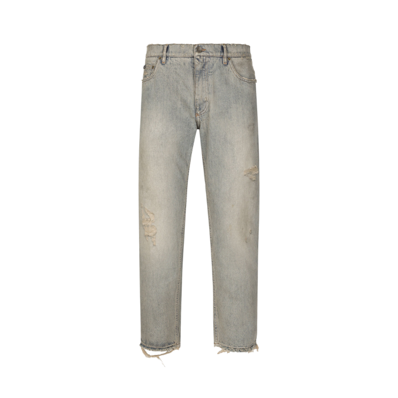 Jean ample coton denim bleu...