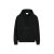 Sweat-shirt capuche Hoodie molleton de coton bio noir logo cœur noir