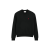 Sweatshirt col rond molleton coton bio non gratté noir logo cœur rouge