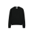 Sweatshirt col rond molleton coton bio non gratté noir logo cœur noir