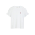 T-shirt manche courte col rond jersey coton bio blanc cœur rouge