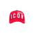 Casquette baseball coton rouge ICON blanc