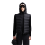 Blouson à capuche bi matière nylon laine noir mat