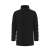 Manteau doudoune flanelle cachemire soie noir col fourrure