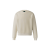 Sweat-shirt col rond Julian coton mélangé blanc logo gomme