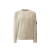 Pull ras du cou maille laine d'agneau vanisé beige poche lentille