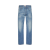 Pantalon chino jean en coton denim bleu délavé