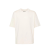 t-shirt col rond coton écru logo brodé poitrine dos ton sur ton