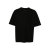 t-shirt col rond coton noir logo brodé poitrine dos ton sur ton