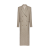 Manteau long croisé laine cachemire beige