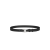 Ceinture large Triomphe cuir noir boucle argent