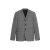 Veste blazer droit Mods laine prince de galles noir gris