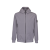 Veste à capuche coupe vent gris Softshell bouton pression