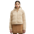 Cardigan zippé matelassé à capuche laine beige