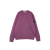 Sweat-shirt col rond coton bio aubergine poche pression