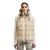 Gilet sans manche capuche molleton teddy beige logo Grenoble