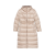 Manteau long doudoune Boulogne capuche nylon beige réversible