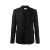 Blazer Laine vierge col flèche Gance cuir Noir