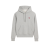 Hoodie Sweat-shirt capuche molleton coton bio gris chiné cœur rouge