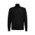 Pull col roulé maille fantasy chevrons noir ton sur ton