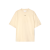 T-shirt col rond coton beige écriture poitrine logo dos