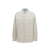 Chemise réversible coton bleu clair carreaux beige